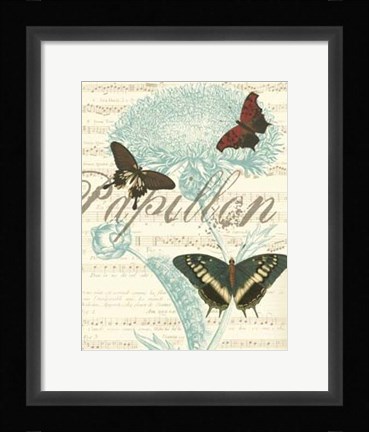 Framed Papillon Melange IV Print