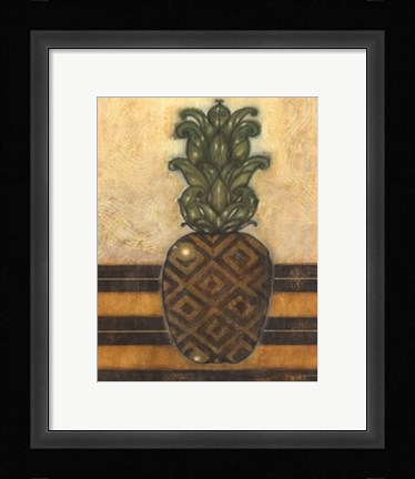 Framed Regal Pineapple I Print