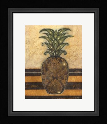 Framed Regal Pineapple II Print