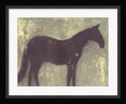 Framed Grey Horse Print