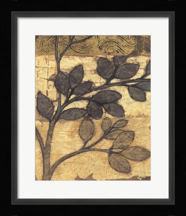 Framed Bronzed Branches II Print