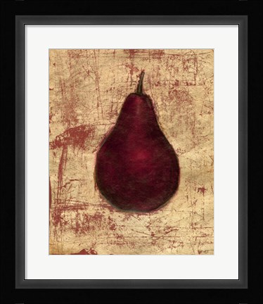 Framed Crimson Pear Print