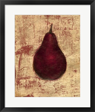 Framed Crimson Pear Print