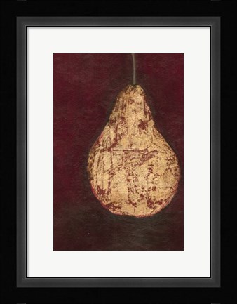 Framed Gold Pear Print