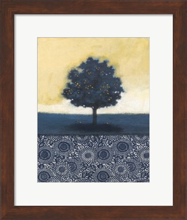 Framed Blue Lemon Tree I Print