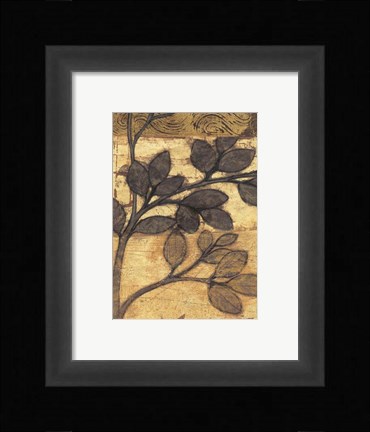 Framed Bronzed Branches II Print