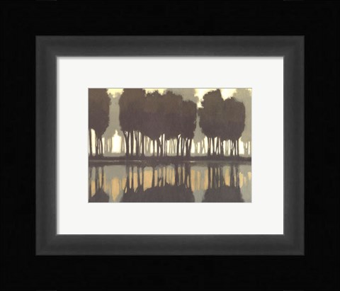 Framed Lake at Dawn I Print