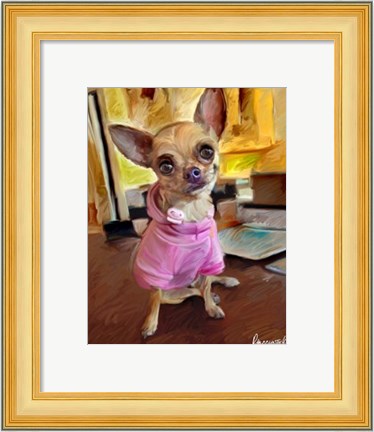 Framed Chihuahua Bella Print