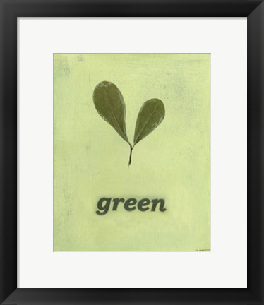 Framed Going Green III Print