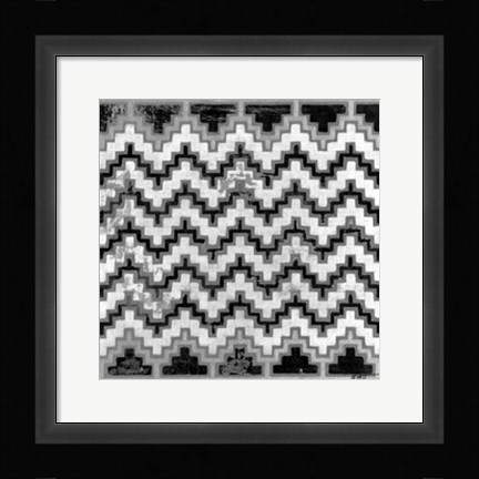 Framed Mudcloth Black &amp; White III Print