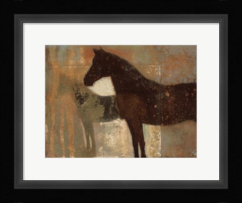 Framed Weathered Equine II Print