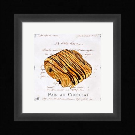 Framed Pain au Chocolat Print
