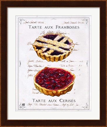 Framed Tartes aux Cerises et Framboises Print