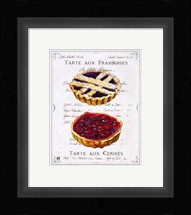 Framed Tartes aux Cerises et Framboises Print