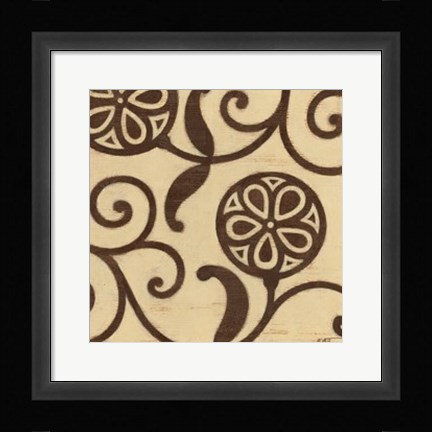 Framed Stained Wood Botanical II Print