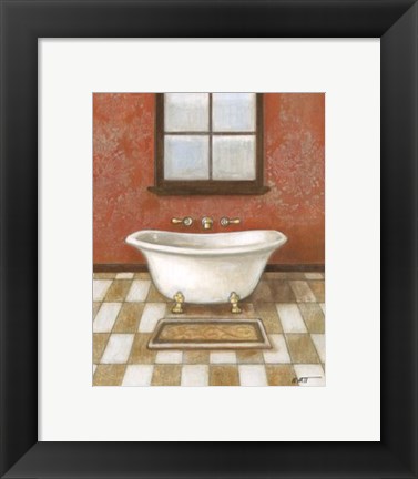 Framed Upscale Bath I Print