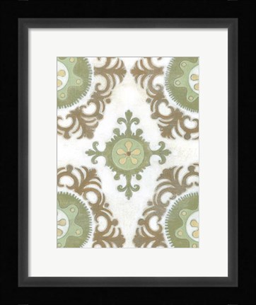 Framed Earth Suzani I Print