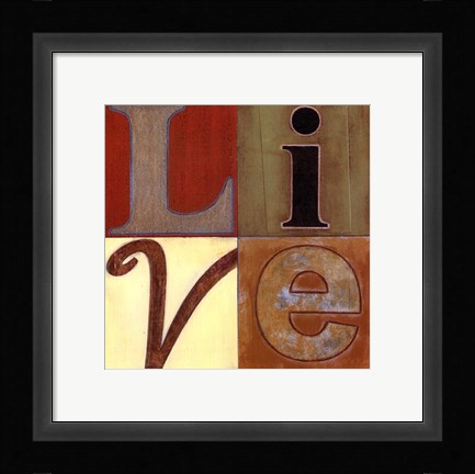 Framed Live a Lot Print