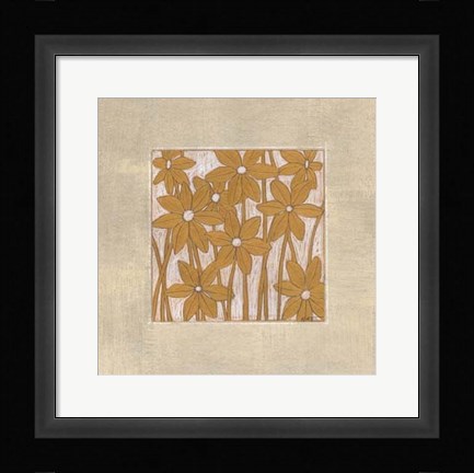 Framed Metallic Petals II Print