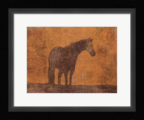 Framed Oxidized Horse I Print