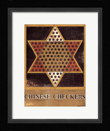 Framed Chinese Checkers Print