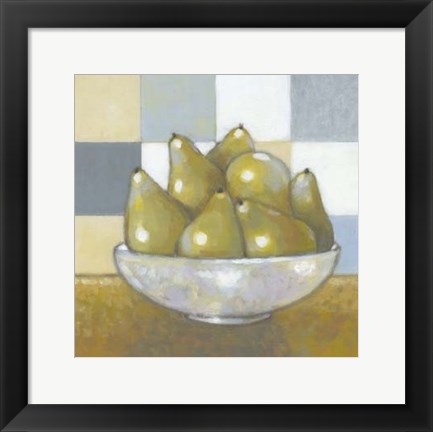 Framed Green Pears Print
