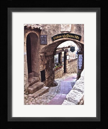 Framed Cobbled Walkway I Print