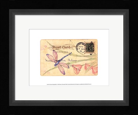 Framed Postcard Dragonfly II Print