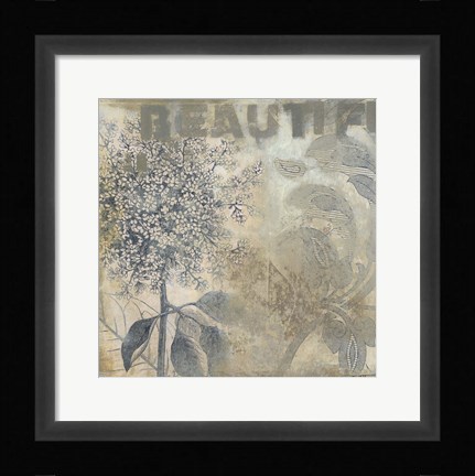 Framed Beautiful Flowers I Print