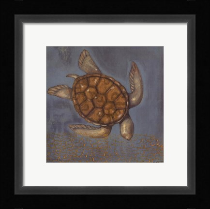 Framed Sea Turtle I Print