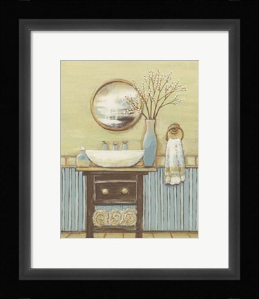 Framed Seabreeze Bath I Print