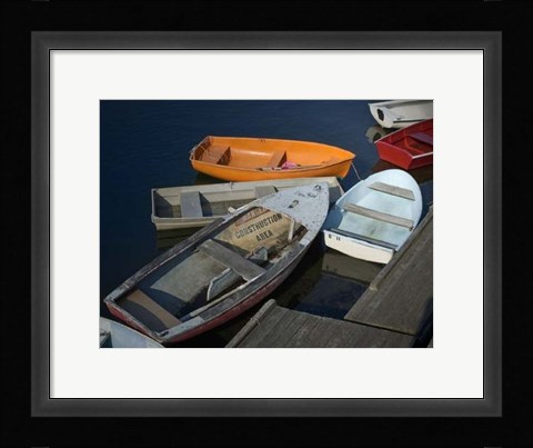 Framed Row Boats II Print