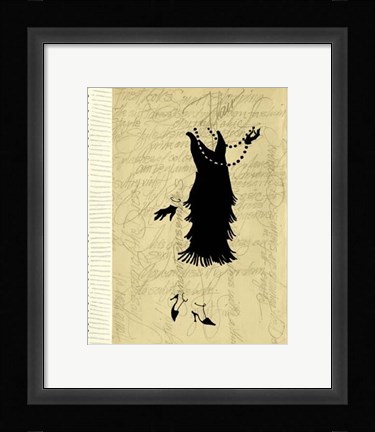 Framed Flapper Fashion IV Print