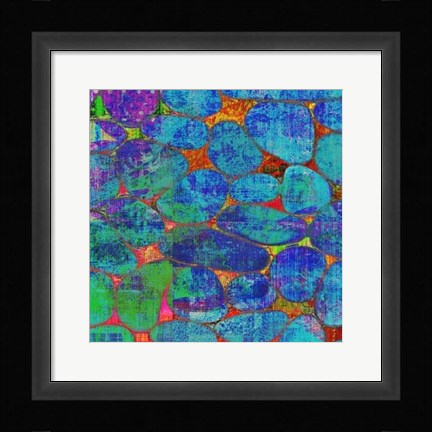 Framed Stone Silhouettes I Print