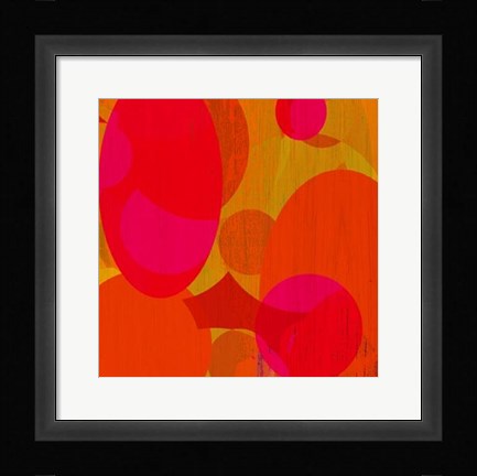 Framed Warm Ellipses I Print