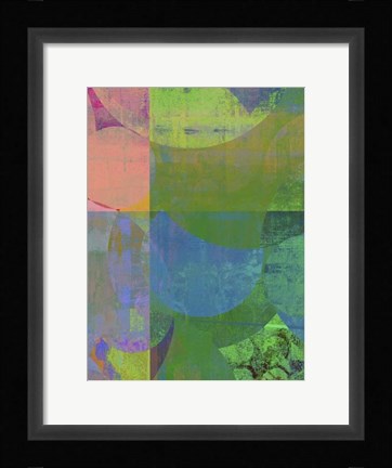 Framed Pastel Quadrants I Print