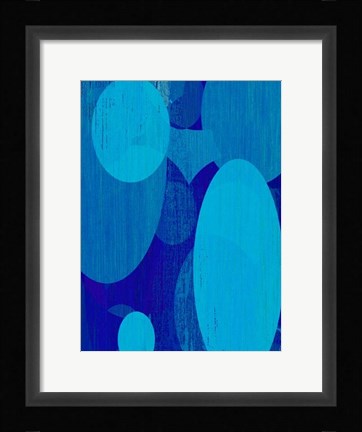 Framed Ocean Ellipses I Print