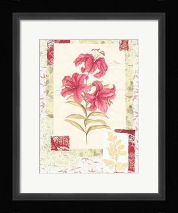 Framed Magenta Flower Studies II Print
