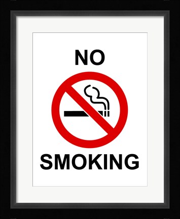 Framed No Smoking - sign Print