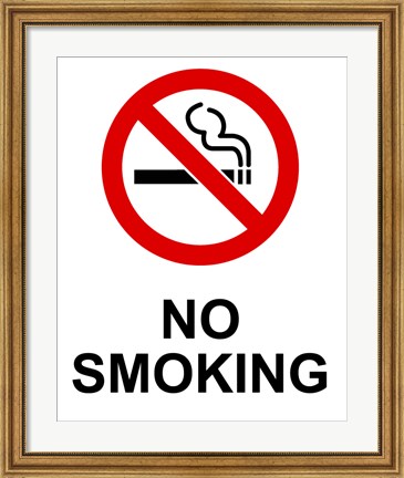 Framed No Smoking - Small Print