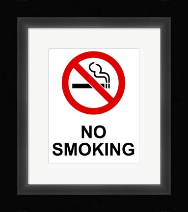 Framed No Smoking - Small Print