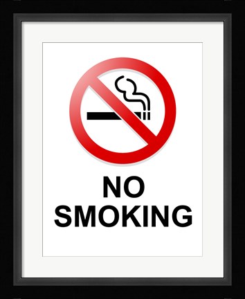 Framed No Smoking Print