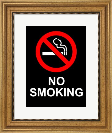 Framed No Smoking - Black Print