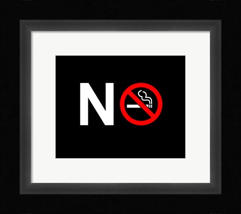 Framed No Smoking - NO SIGN (Small) Print