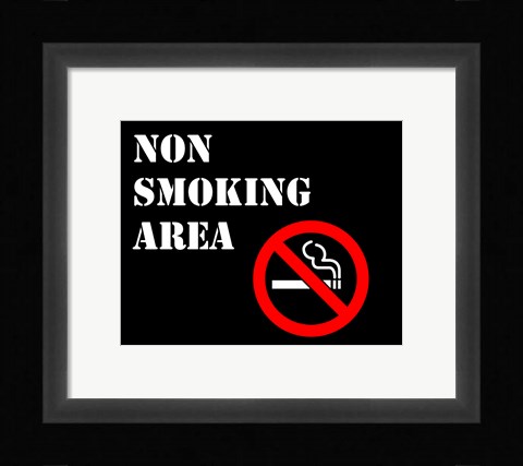 Framed Non Smoking Area Print