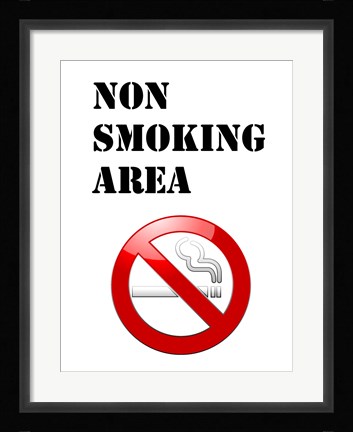 Framed Non Smoking Area Print