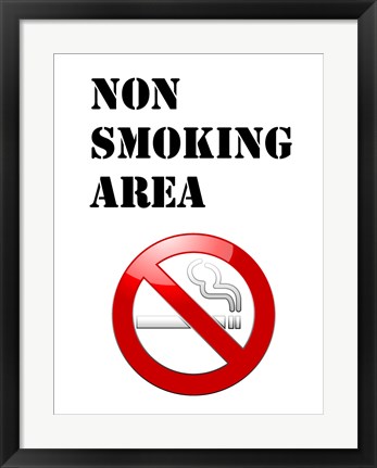 Framed Non Smoking Area Print