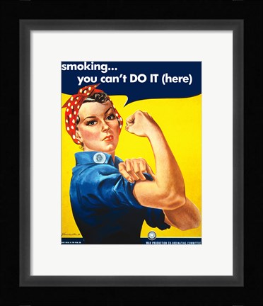Framed Smoking - You Cant Do It Print