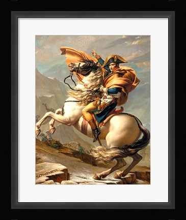 Framed Napoleon (1769-1821) Crossing the Alps at the St Bernard Pass Print