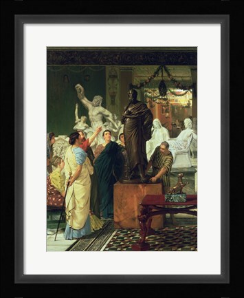 Framed Dealer in Statues Print